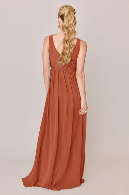Zoe Chiffon Dress | Made To Order | Rust