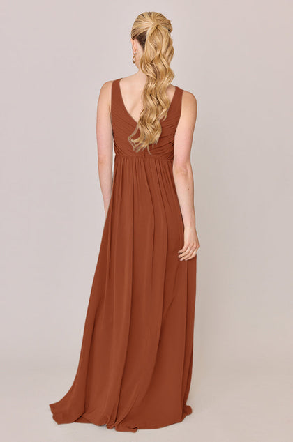 Zoe Chiffon Dress | Made To Order | Rust