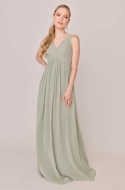 Zoe Chiffon Dress | Made To Order | Silver Sage