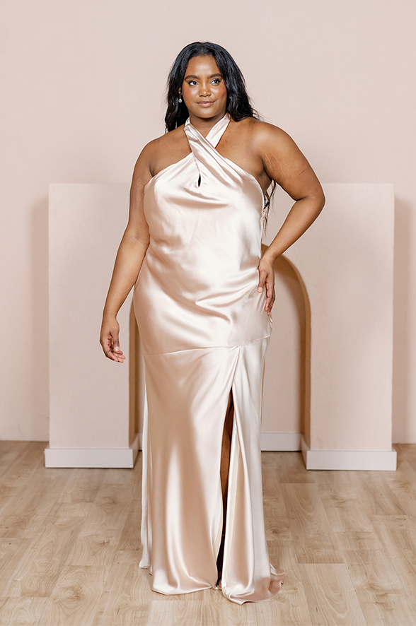 Satin sales plus size