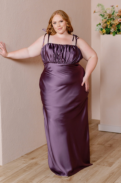 Model: Lynley; Size: 24; Color: Dusty Plum