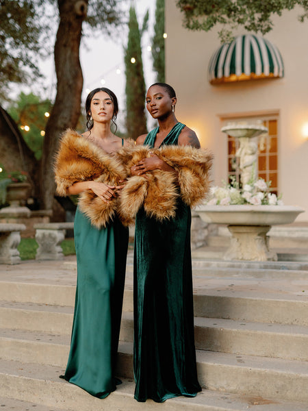 Faux Fur Shrug Chestnut - Main Image