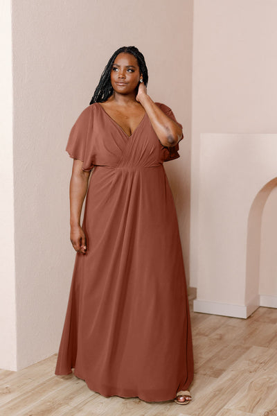 Sample Cinnamon Rose Gwen Chiffon Dress