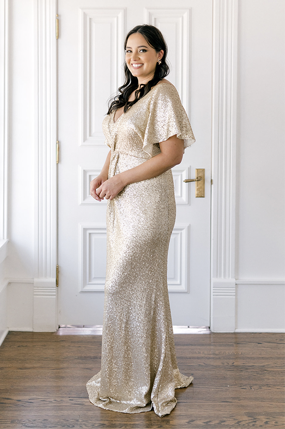 Gwen Sequin Dress | Made to Order Matte Bronze Gwen Sequin Dress | Made to Order Matte Bronze