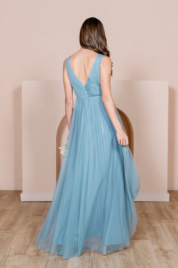 Mist Bridesmaid Dress at Revelry | Jamie Tulle Dress | Made to Order Mist
