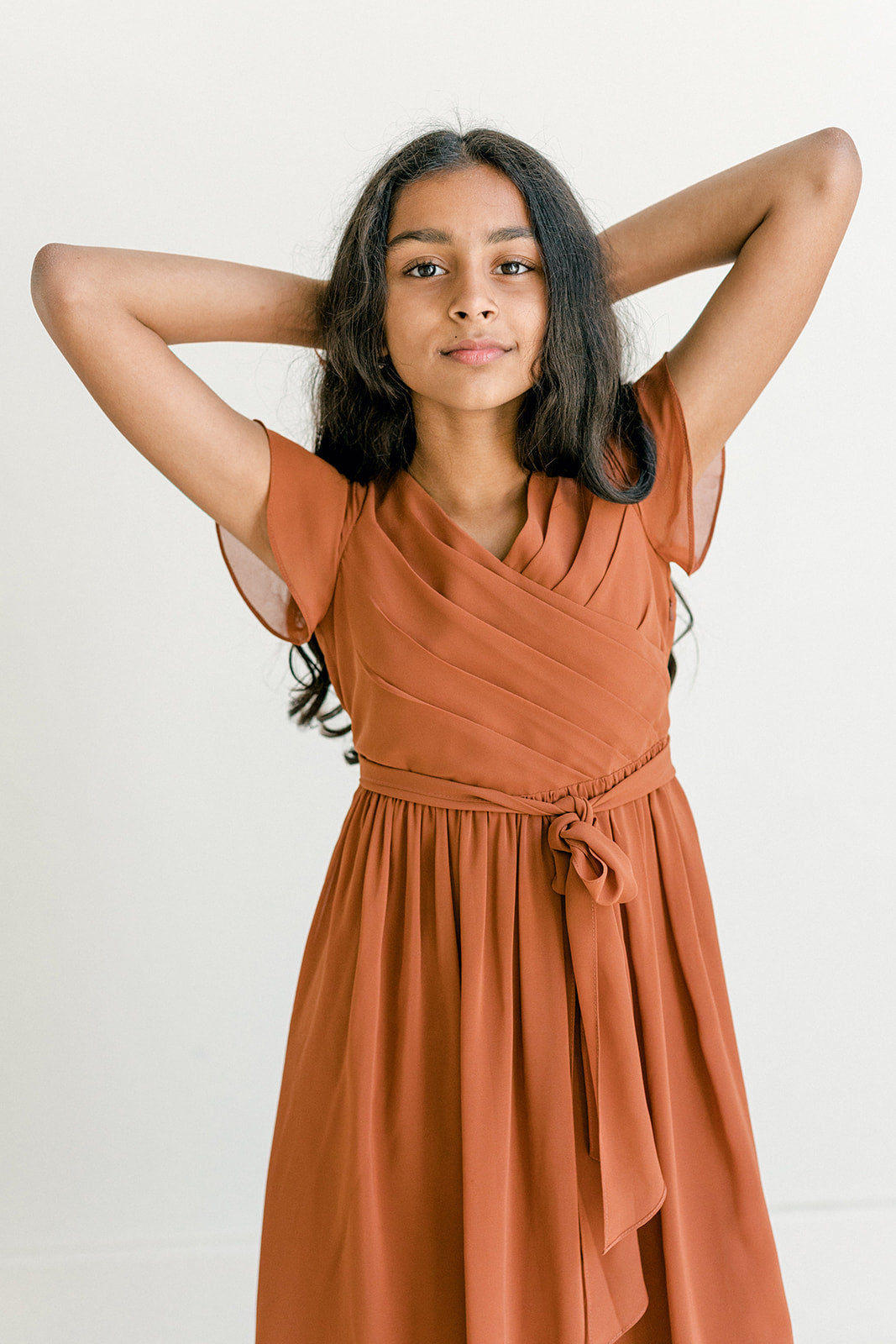 Juniors Harper Chiffon Faux Wrap Dress Juniors Harper Chiffon Faux Wrap Dress