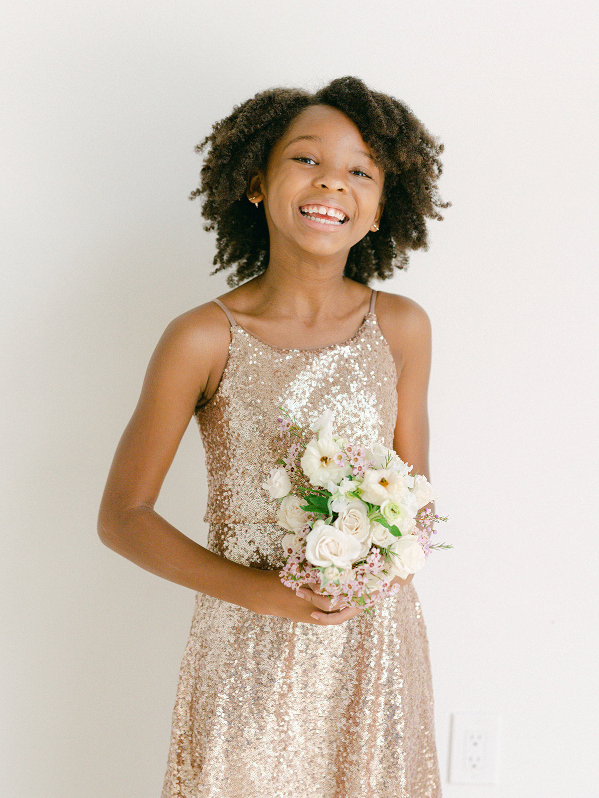 Kids Hazel Sequin Dress | Made To Order Matte Bronze Kids Hazel Sequin Dress | Made To Order Matte Bronze