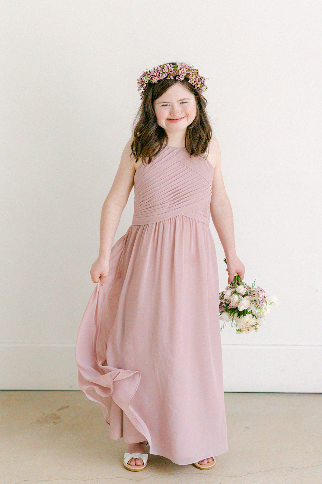 Juniors Mackenzie Chiffon Dress | Made To Order Moss Juniors Mackenzie Chiffon Dress | Made To Order Moss