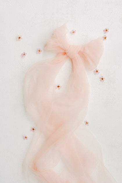 Tulle Sash in Peek A Boo Pink 