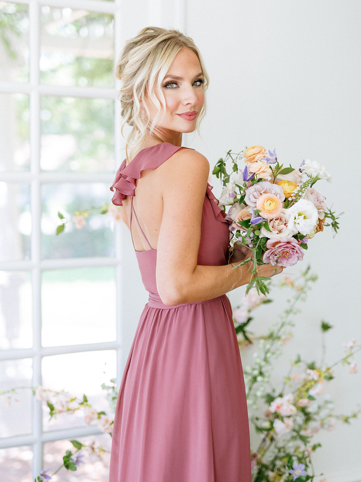 Valerie Chiffon Faux Wrap Dress | Made To Order Latte Valerie Chiffon Faux Wrap Dress | Made To Order Latte